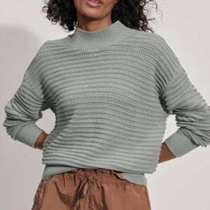 Varley Gray Ribbed Sweater